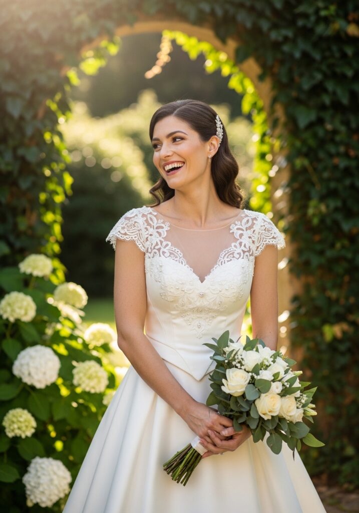 11. Basque Waist Wedding Dresses