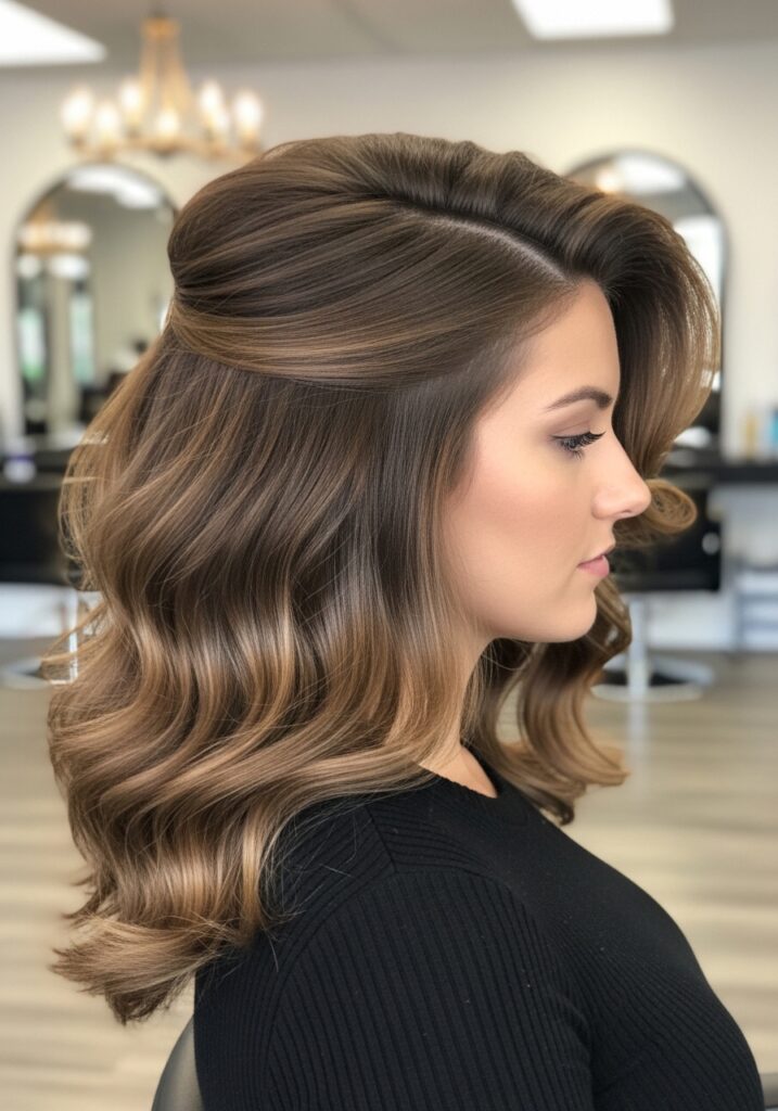 14. Side Part Volume Style