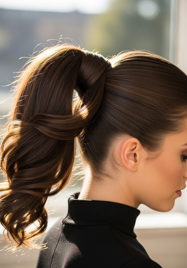 18. Flip-Through Ponytail
