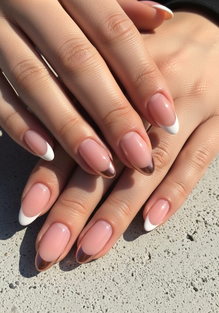 19. Modern French Tip Nails