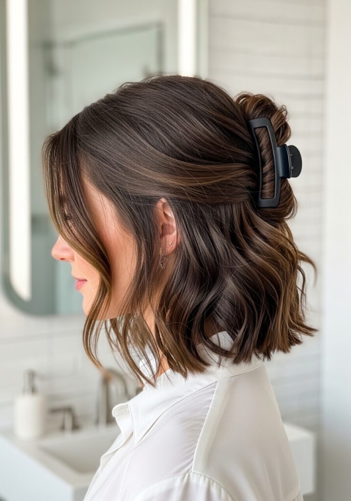 19. Quick Hair Clip Style