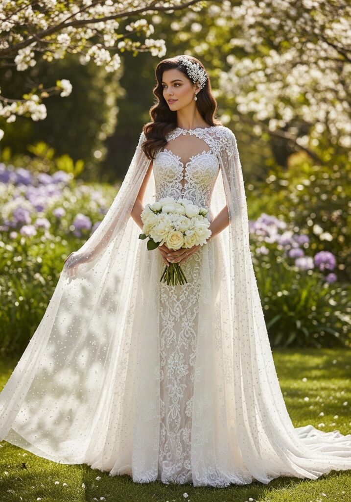 9. Bridal Dresses with Capes
