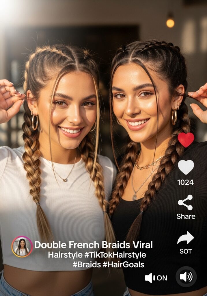 Double French Braids