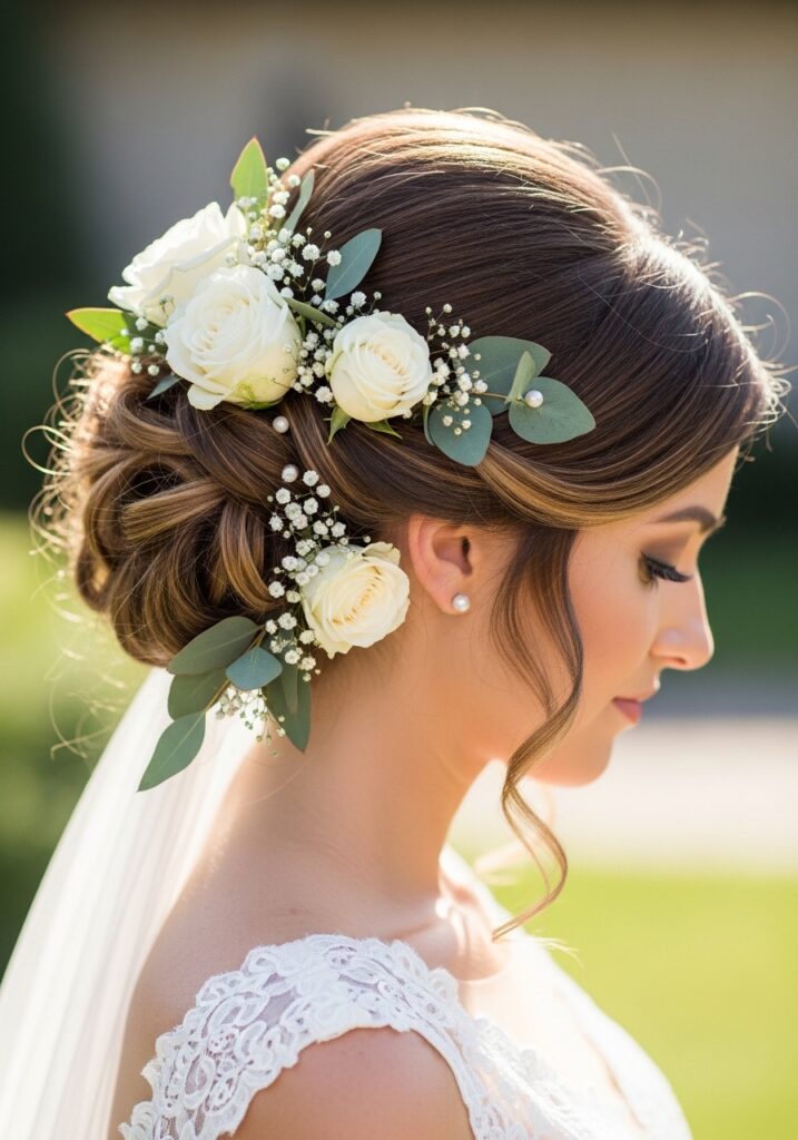Floral Bridal Updo
