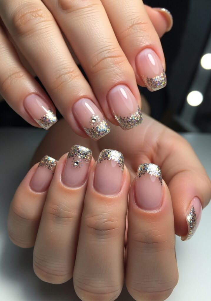 Glitter Cuticle Nails
