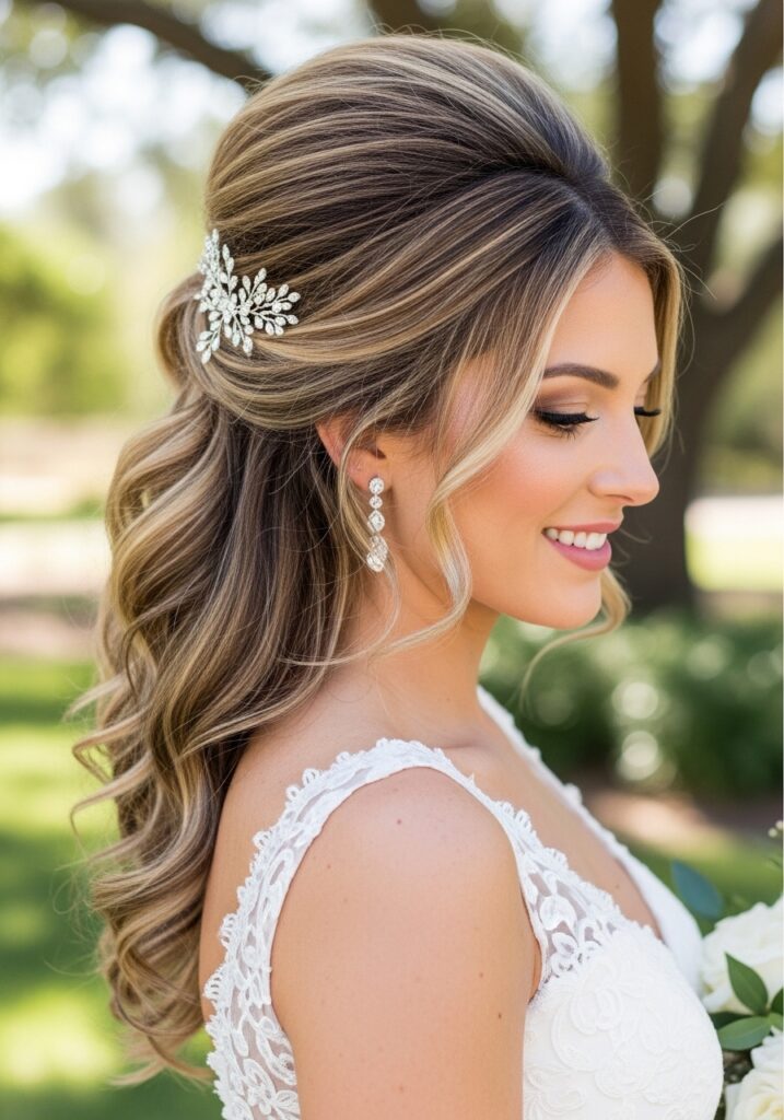 Half Up Bridal Bouffant