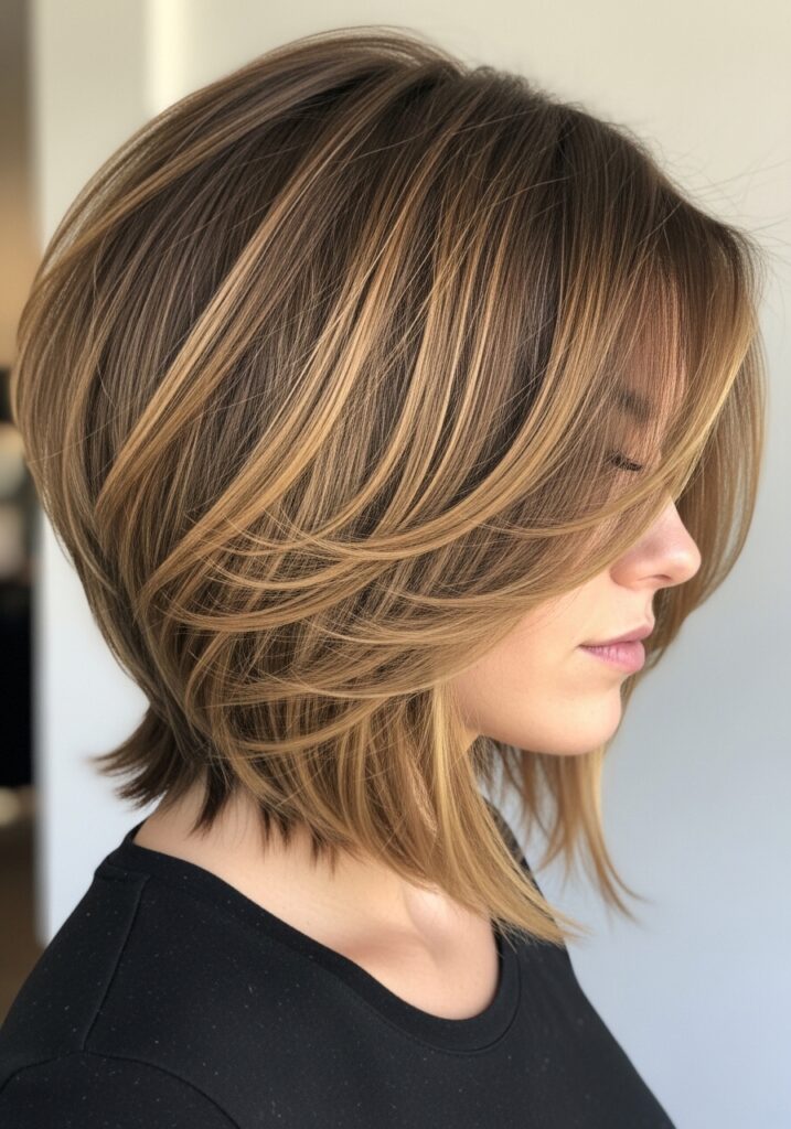 Layered Angled Bob