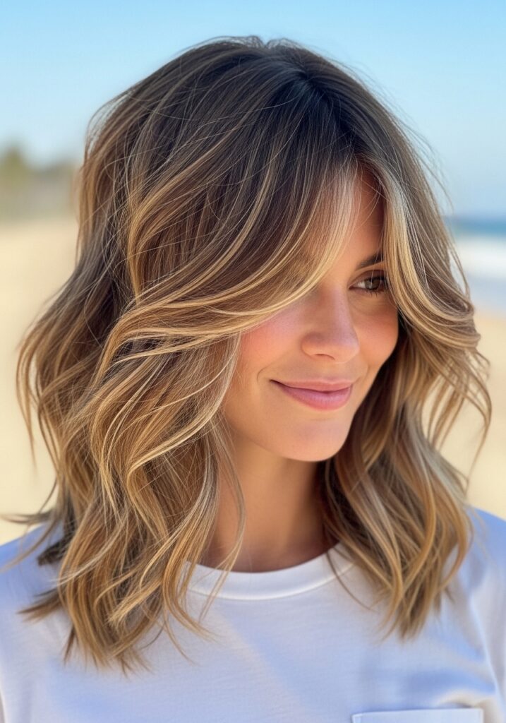 Layered Beach Waves