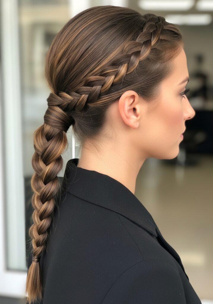 Low Braided Ponytail