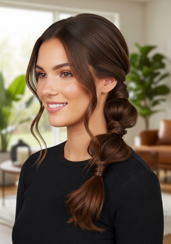 Low Twisted Ponytail