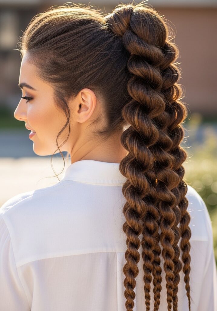 Rope Braid Ponytail