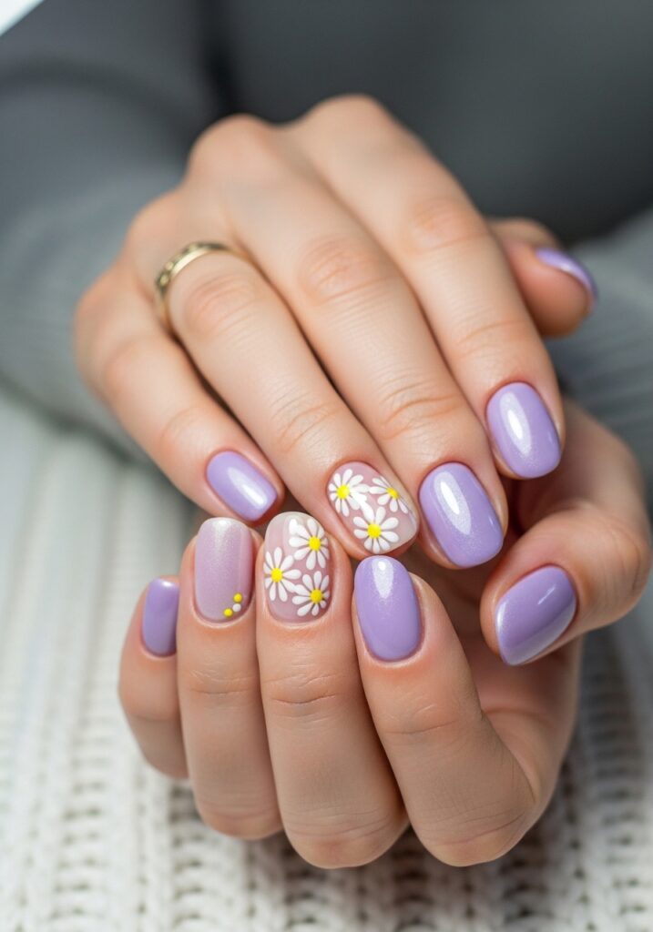 Soft Lavender Nails