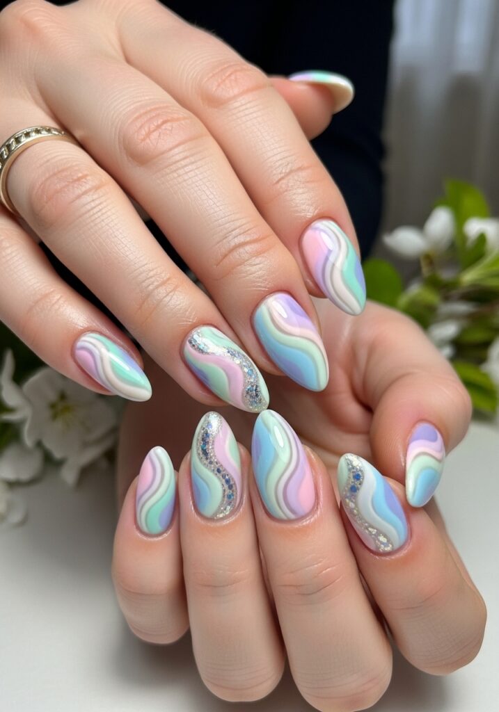 Abstract Swirl Nails