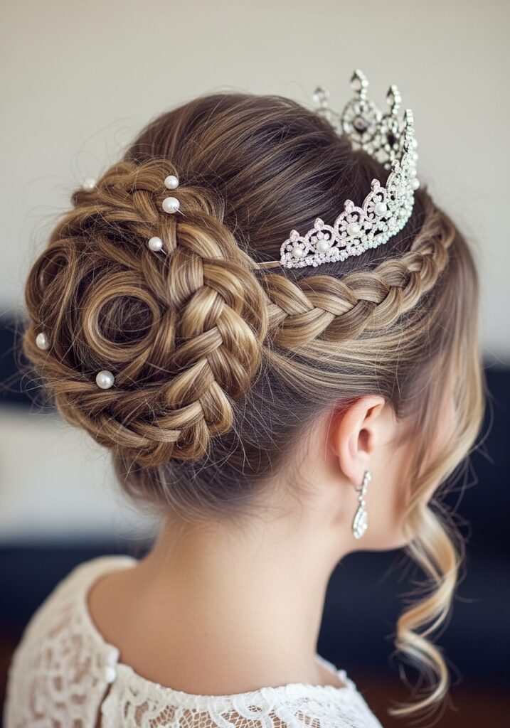 Braided Bun for Wedding Royal Look