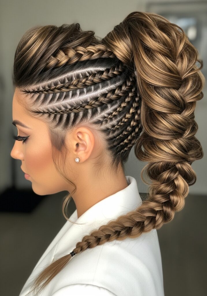 Braided Ponytail Glam