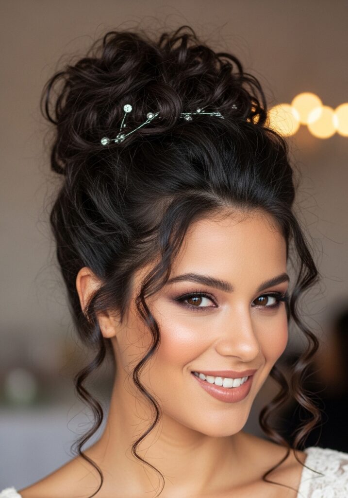 Curly Bun for Natural Volume Look