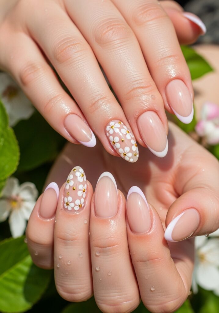 Glossy Nude Nails