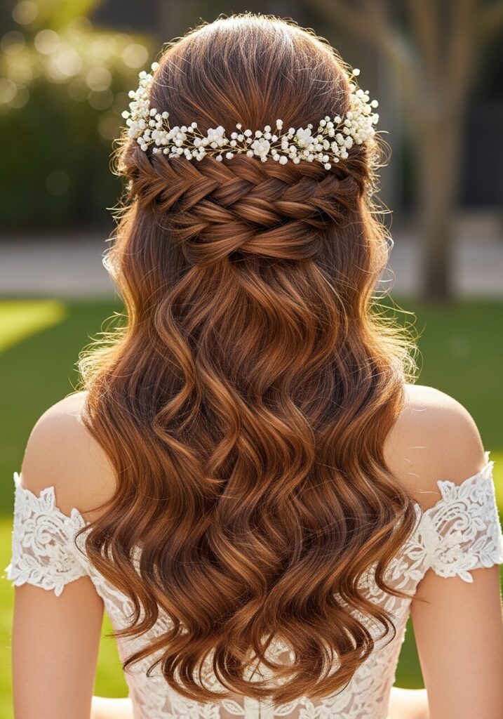 Half-Up Half-Down Twisted Crown