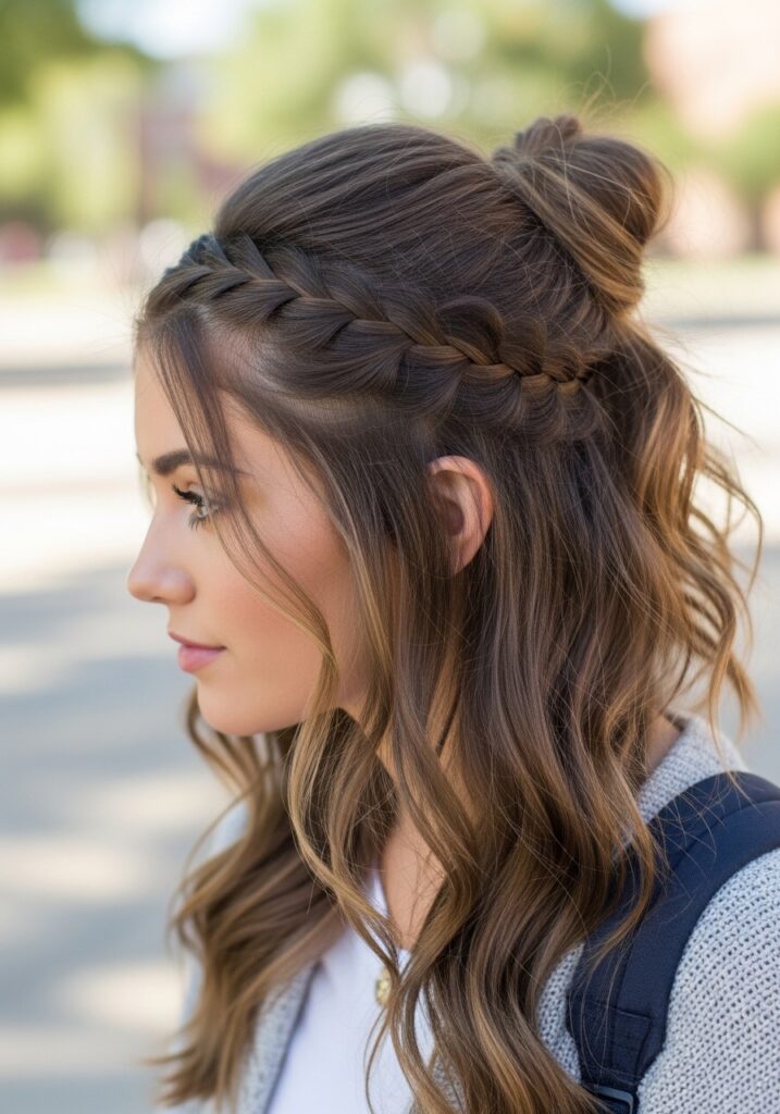 Half-Up Hidden Braid