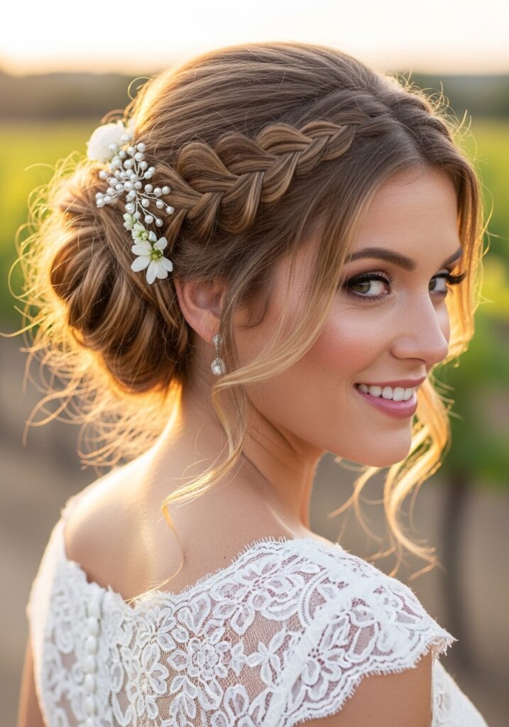 Loose Romantic Bun Wedding Style