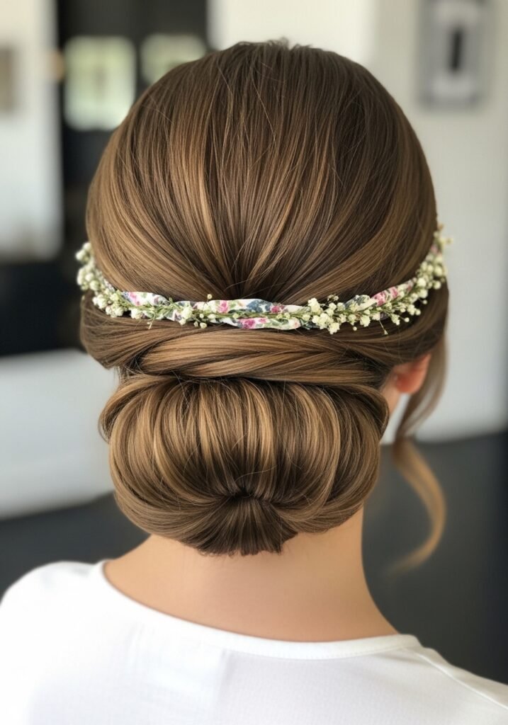 Low Floral Hidden Bun