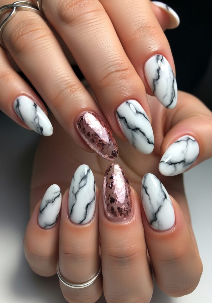 Marble Acrylic Nails