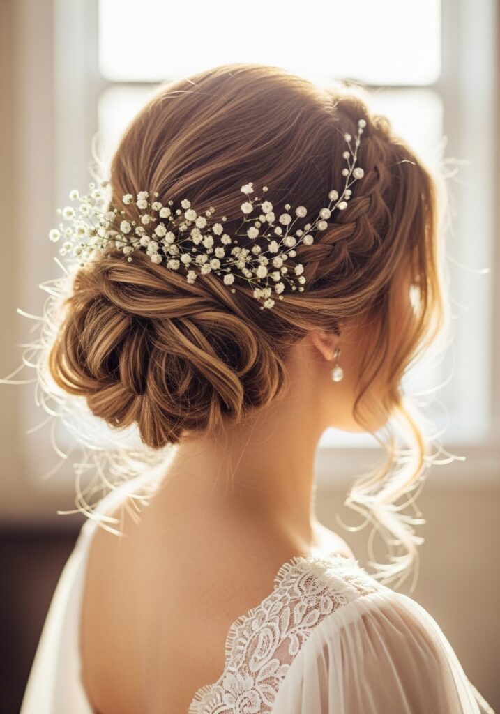Messy Textured Bridal Bun