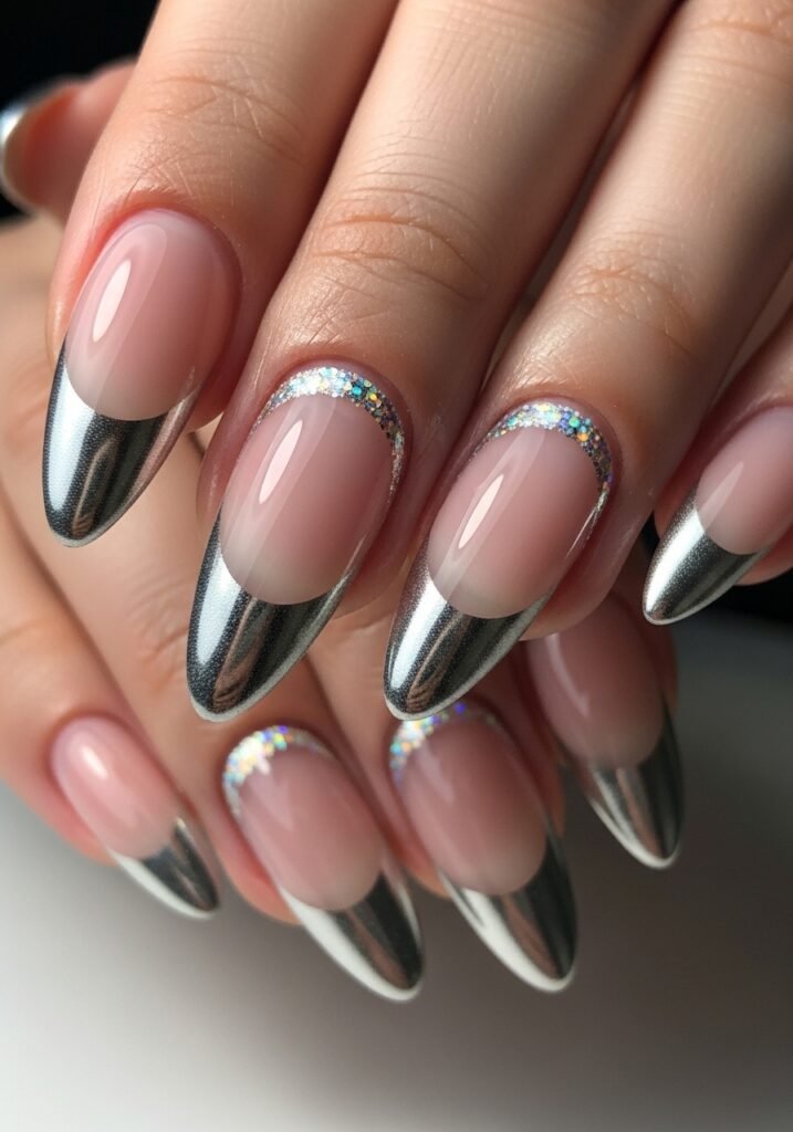 Metallic French Tips
