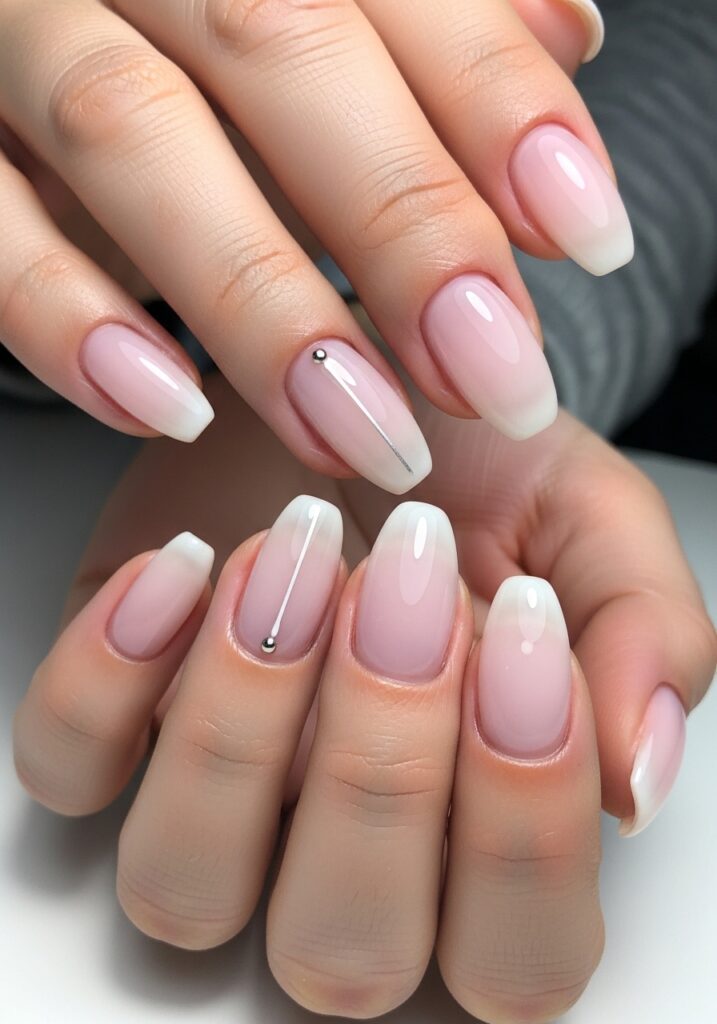Milky Pink Jelly Nails 