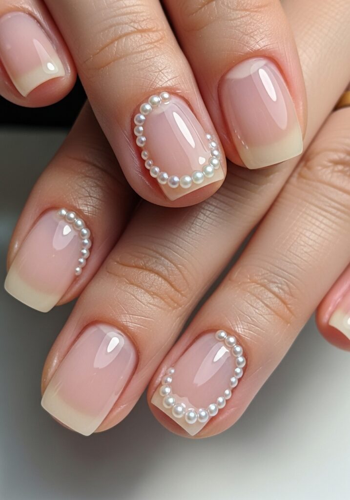 Minimal Pearl Cuticle Nails