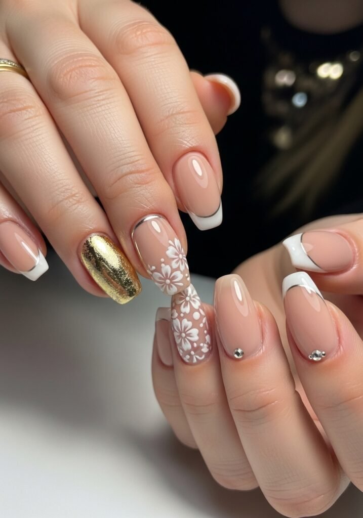 Nude Glossy Nails