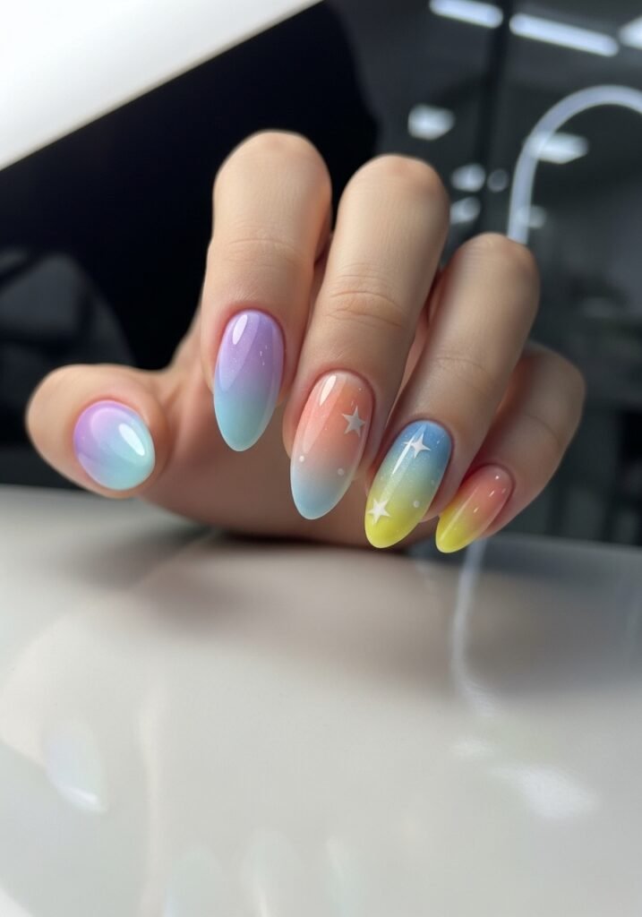 Pastel Ombre Nails