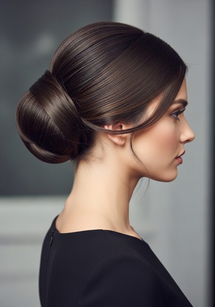 Twisted Low Bun Elegance