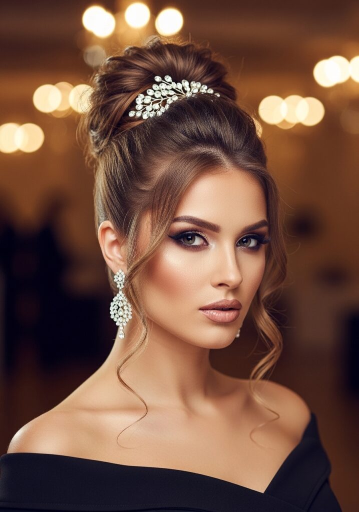 Viral Bun Hairstyles for Party Glam Look