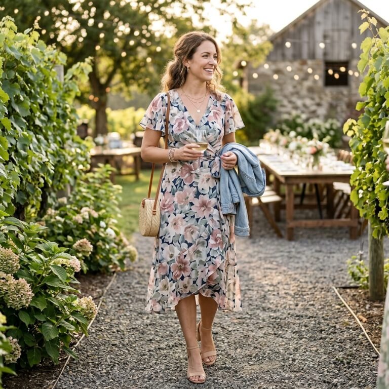 15 Outdoor Wedding Guest Outfits for Gardens, Vineyards & Barns