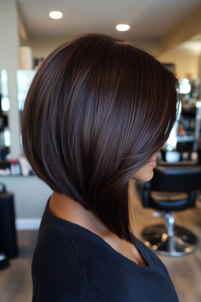 Angled Bob for Thick Hair Sculpted Shape