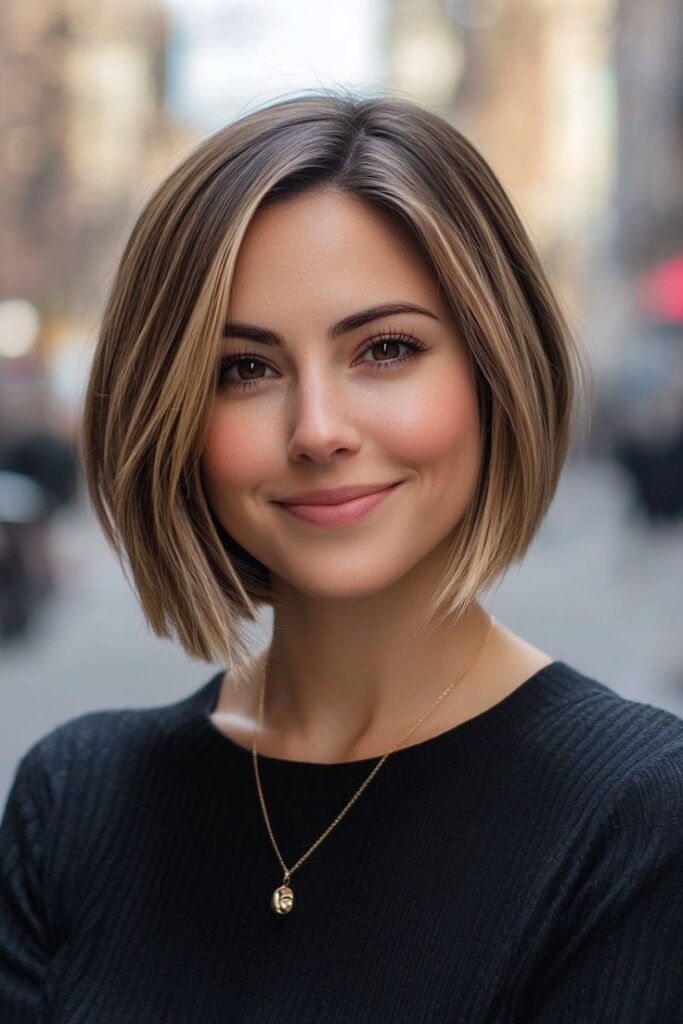 Asymmetrical Bob for Thick Hair Edge