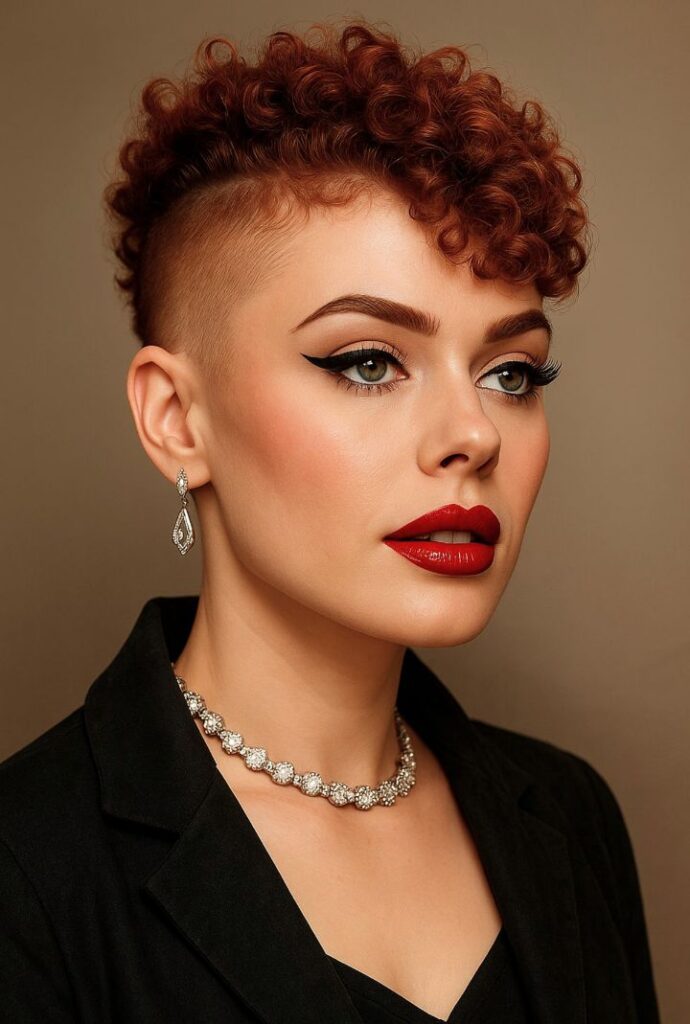 Bold Shaved Afro Style