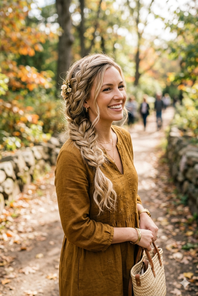 Braid hair style for Everyday Women Styles Boho Loose Side Braid