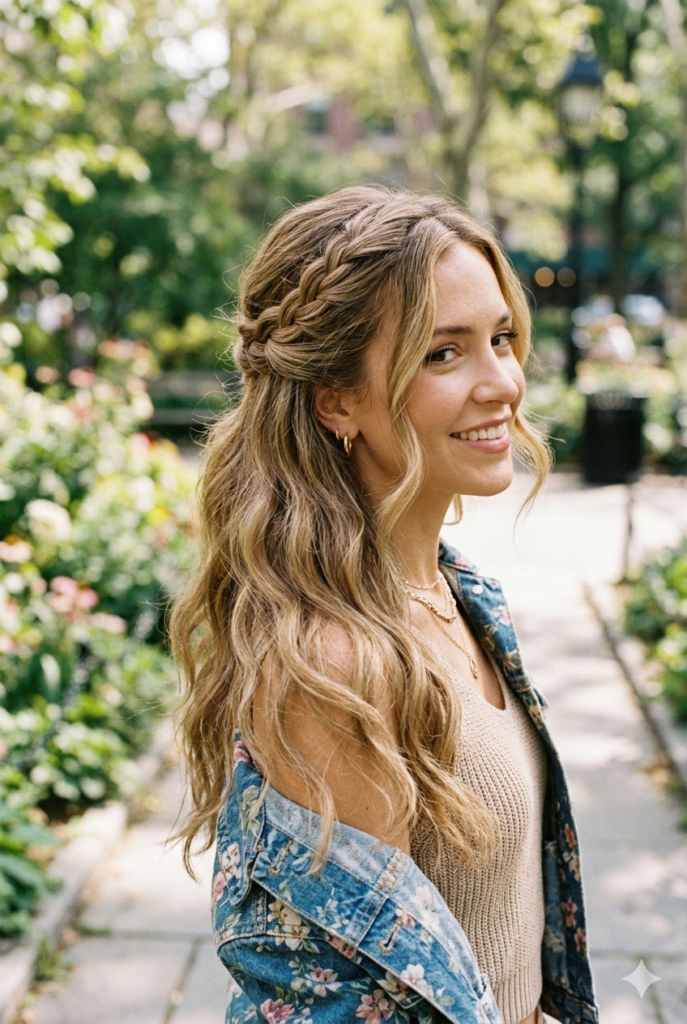 Braid hair style for Everyday Women Styles Half-Up Secret Braid Flow
