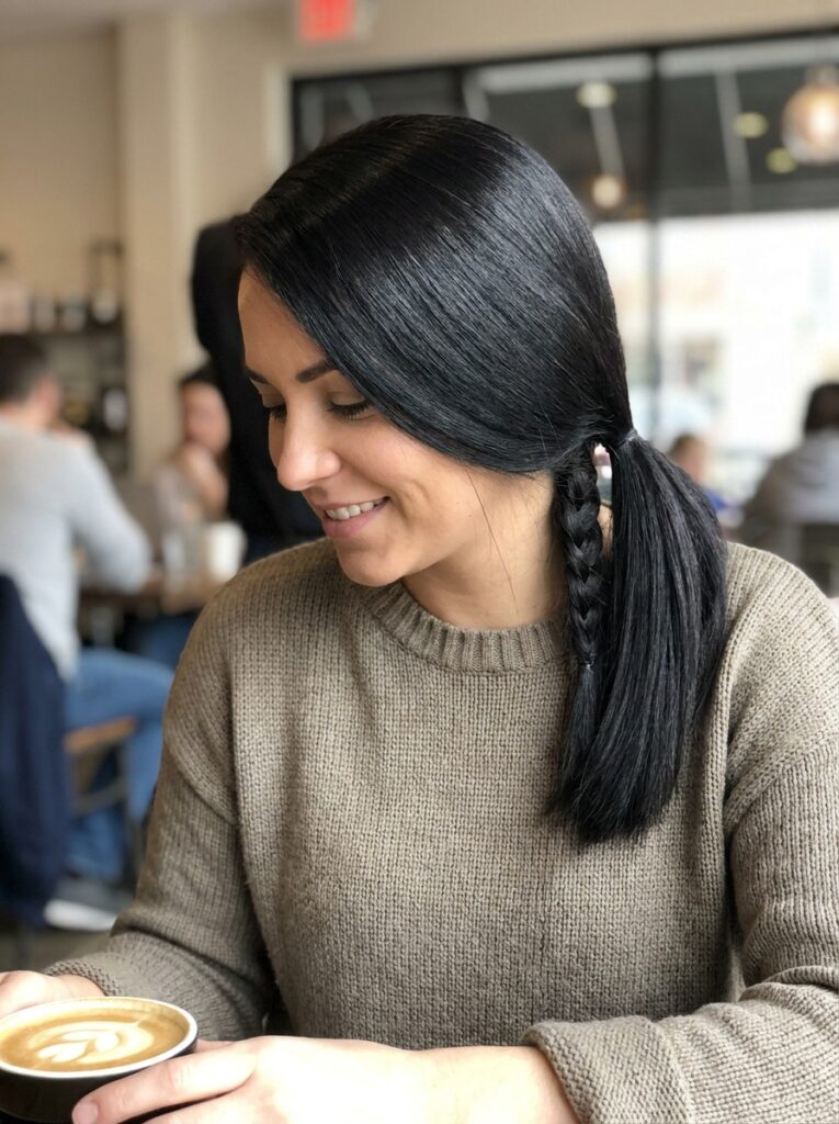 Braid hair style for Everyday Women Styles Sleek Straight Hidden Braid