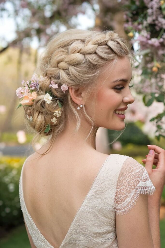 Braided Crown Prom Hairstyle