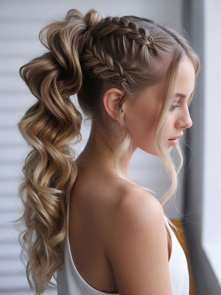 Braided Ponytail Glam