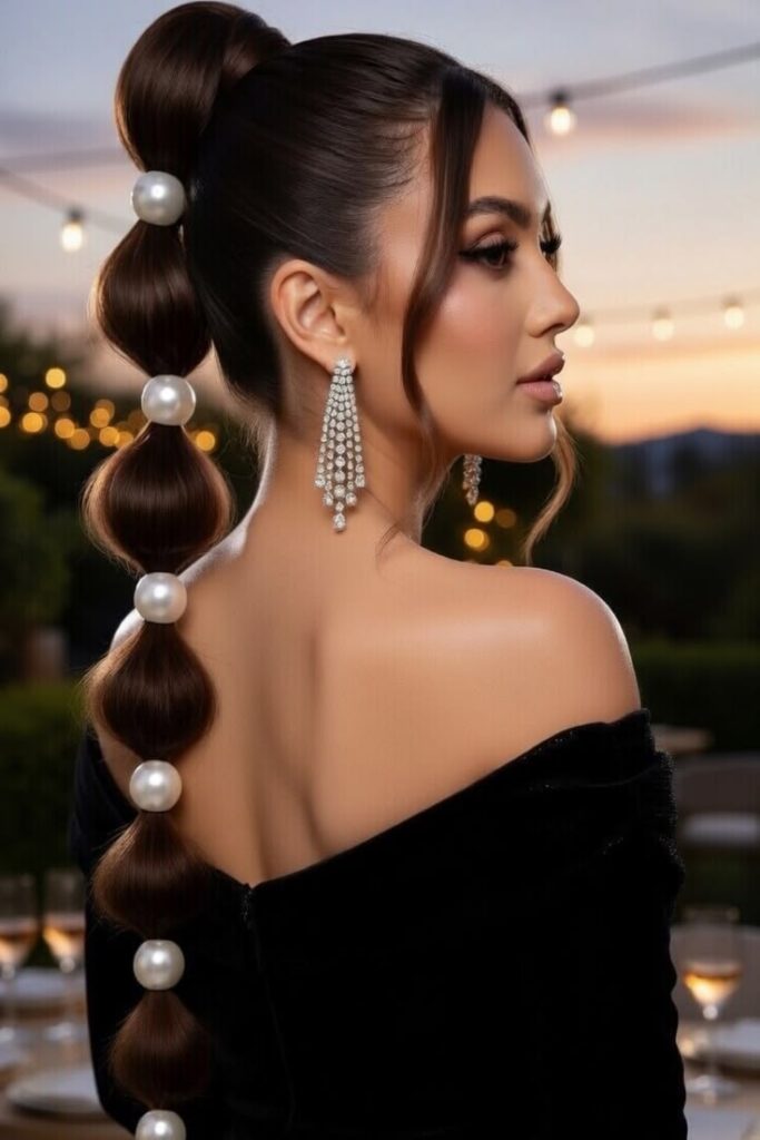 Bubble Ponytail Hairstyle