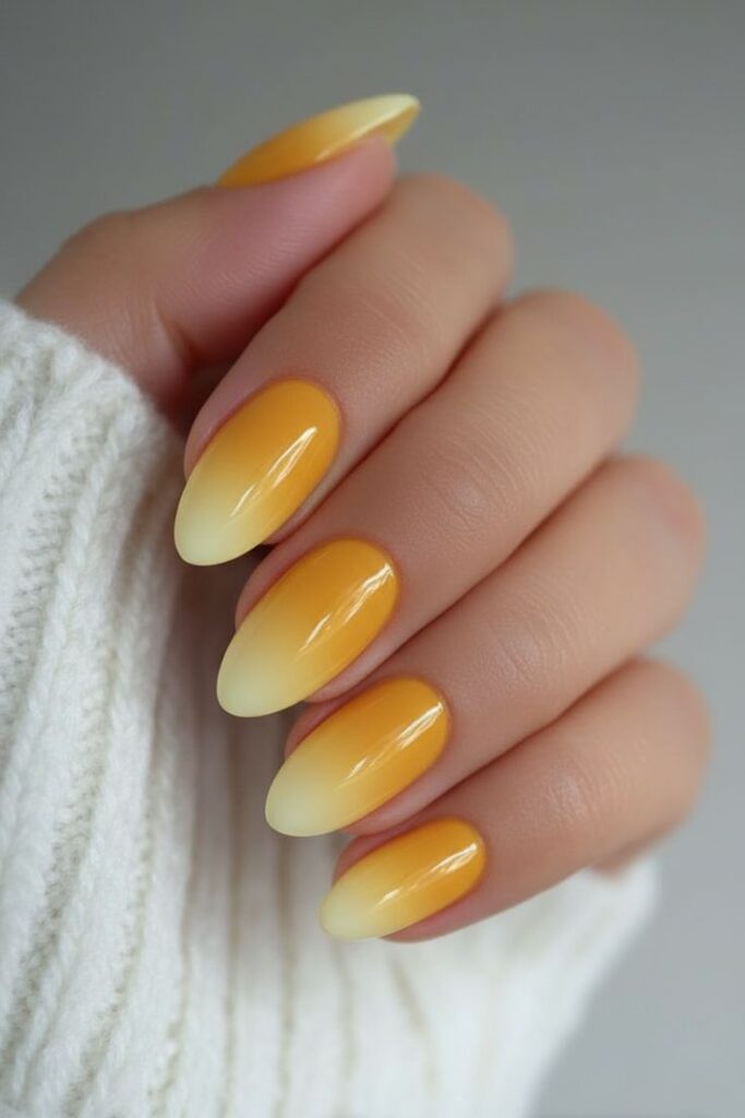 Butter Yellow Aura Nails