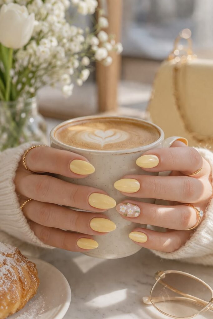 Butter Yellow Nail Designs