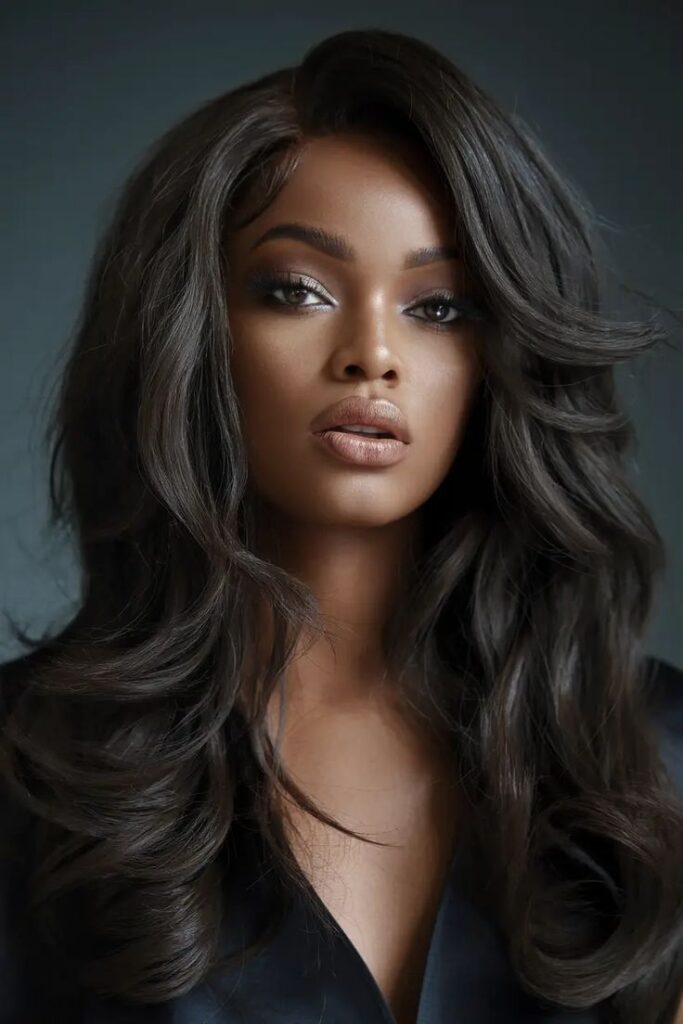 Butterfly Haircut with Deep Side Part