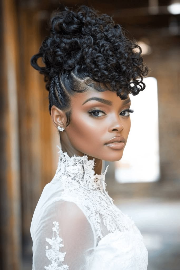 Curly Braided Mohawk