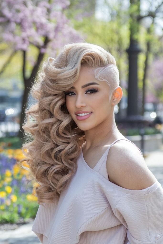 Curly Mohawk With Shaved Sides