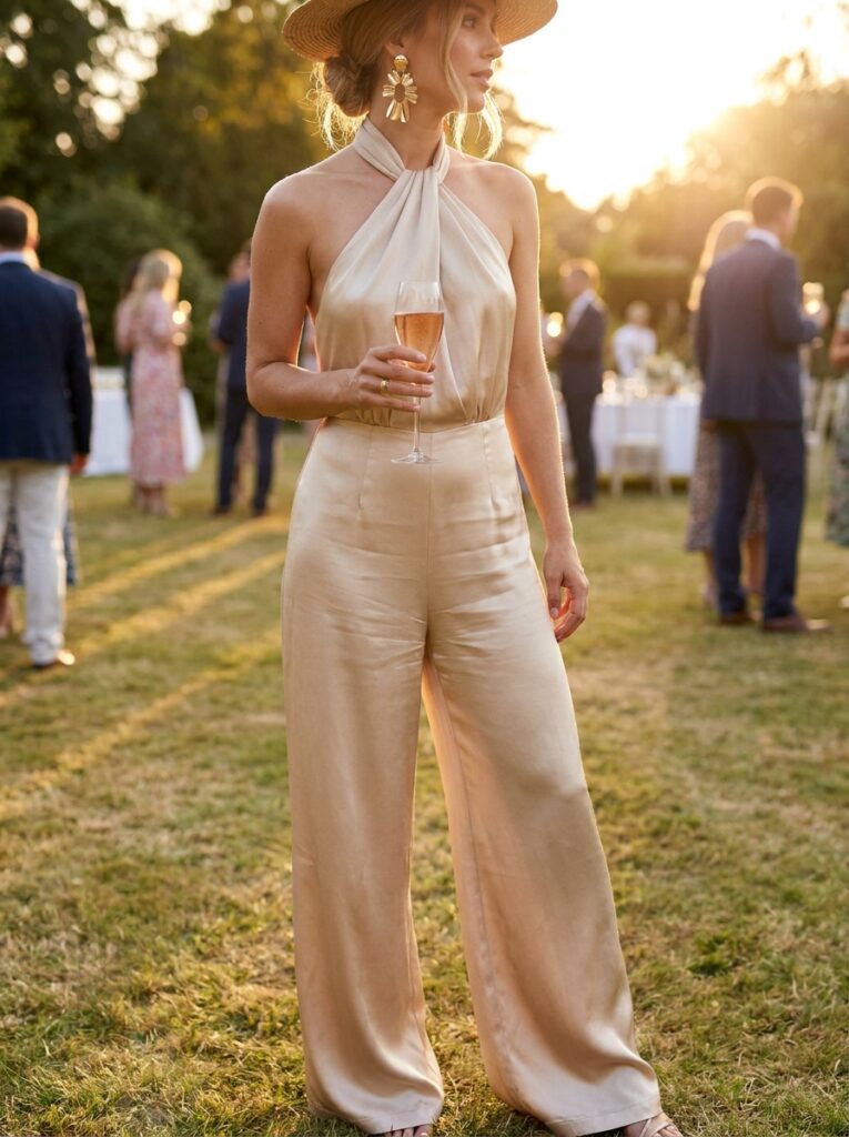 Elegant Jumpsuit Statement Look Summer Wedding Guest Outfit Ideas That Feel Stylish and Cool
